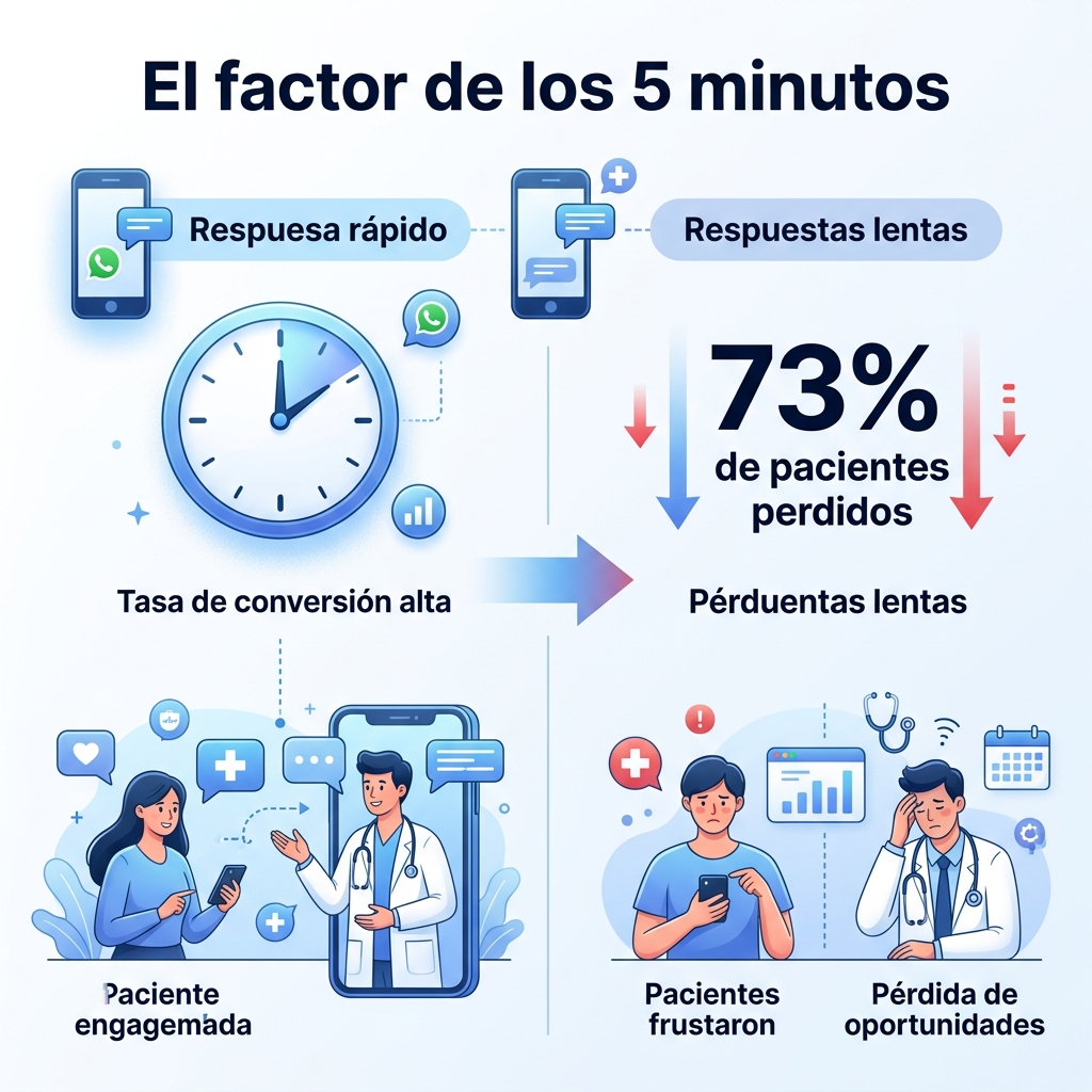 Importancia de la rapidez de respuesta por WhatsApp en servicios médicos
